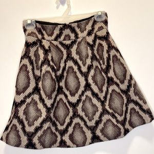 Pink Tartan Faux Snake Pattern Mini Skirt